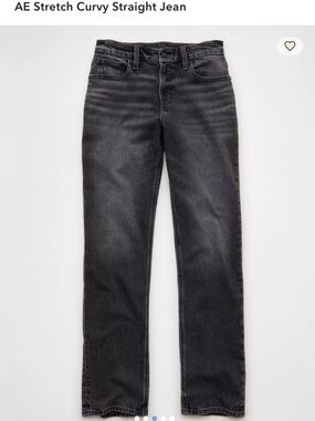 American Eagle Outfitters Women's Washed Grey Straight Jeans